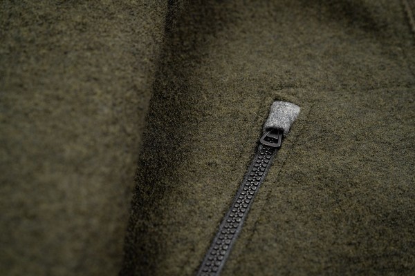 Wool Essentials Active Wear Jacket (Olive Green)