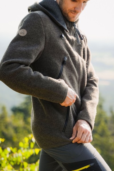 Wool Essentials Active Wear Jacket (Olive Green)