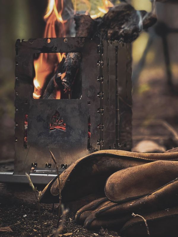 Extra large Grill Plate turns Bushbox XL into an outdoor grill