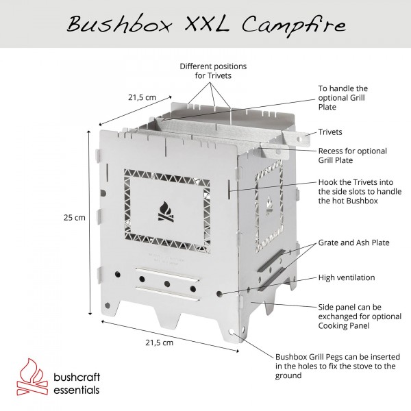Steckbare Bushbox XXL Campfire – Set