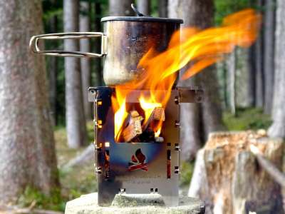 Bushbox LF - small foldable, efficient multifuel stove