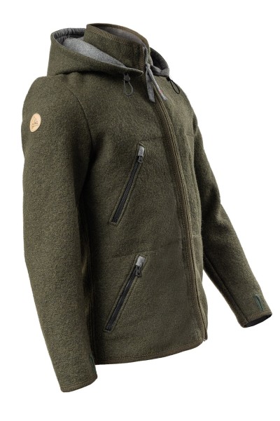 Wool Essentials Active Wear Jacket (Olive Green)