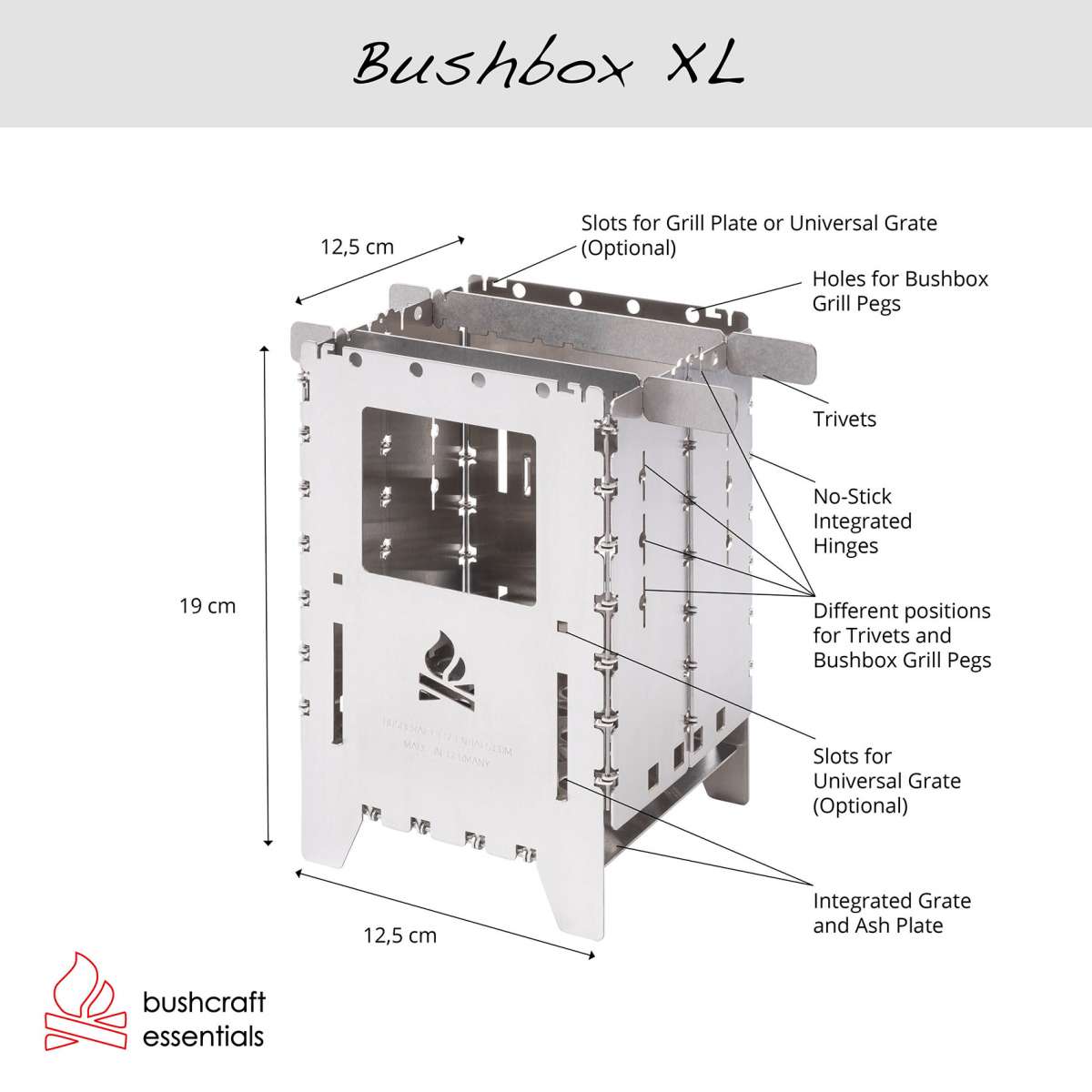 Bushbox XL - super efficient, portable folding stove