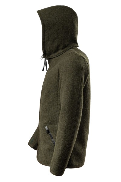 Wool Essentials Active Wear Jacket (Olive Green)