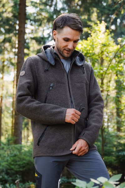 Wool Essentials Active Wear Jacket (Olive Green)